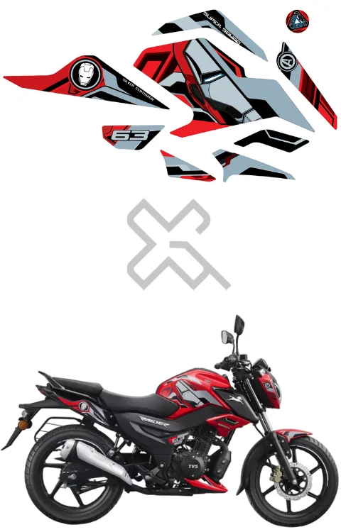 Ironman Edition Half Body Sticker | Printed in Premium Gloss Vinyl with FPF (Fade Protection Film), Waterproof, Precut Sticker, Pack of 1